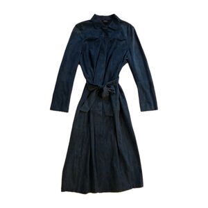 Akris  Trench Coat Goat Suede Women’s Size 12 Lightweight  W/ Belt Pockets